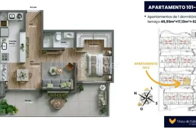 Apartamento com 2 quartos à venda na avenida primeiro de maio, 1700, várzea grande, gramado, 62 m2 por r$ 594.150