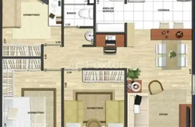 Apartamento com 3 quartos à venda na avenida thomaz edison, 3500, são miguel, são leopoldo, 55 m2 por r$ 200.000
