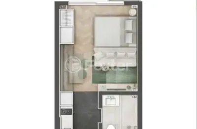 Apartamento com 1 quarto à venda na avenida joão wallig, 100, passo da areia, porto alegre, 27 m2 por r$ 385.000