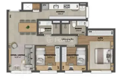 Apartamento com 3 quartos à venda na avenida doutor sezefredo azambuja vieira, 2177, marechal rondon, canoas, 67 m2 por r$ 668.000