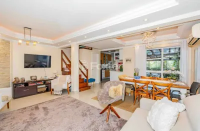 Casa em condomínio fechado com 3 quartos à venda na rua vicenza, 21, mário quintana, porto alegre, 220 m2 por r$ 600.000