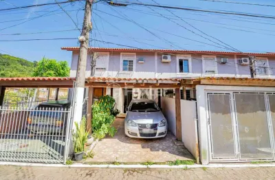Casa em condomínio fechado com 2 quartos à venda na rua alcebíades ribeiro, 219, aberta dos morros, porto alegre, 85 m2 por r$ 290.000