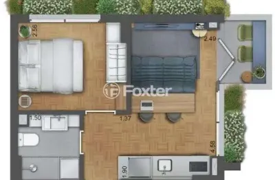 Apartamento com 1 quarto à venda na rua gonçalves dias, 37, menino deus, porto alegre, 17 m2 por r$ 344.249