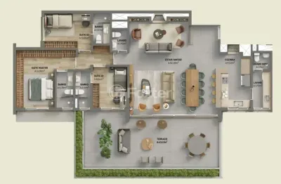 Apartamento com 3 quartos à venda na avenida iguassu, 695, petrópolis, porto alegre, 174 m2 por r$ 2.060.000