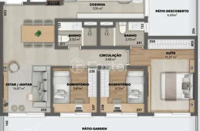 Apartamento com 2 quartos à venda na avenida doutor sezefredo azambuja vieira, 2177, marechal rondon, canoas, 57 m2 por r$ 561.620