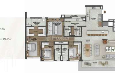 Apartamento com 3 quartos à venda na avenida doutor nilo peçanha, 1700, chácara das pedras, porto alegre, 216 m2 por r$ 4.900.000