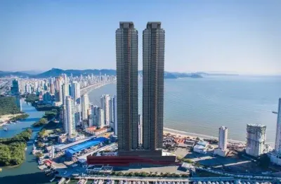 Apartamento frente mar de alto padrão em condomínio exclusivo sendo 04 suítes em balneário camboriú