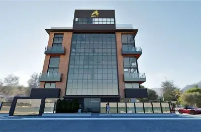 Apartamento alto padrão com 1 suíte e rooftop com vista mar localizado em jurerê, florianópolis/sc