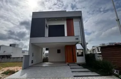 Casa nova com 3 quartos e área gourmet no condomínio brisas parque - deltaville, biguaçu/sc