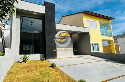 Casa térrea 03 dormitórios, pé direto alto, área gourmet integrada..