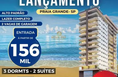 Alto padrão frente mar r$ 159 mil de entrada - 3 dormts 2 suítes, vista mar