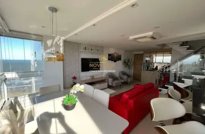 Frente mar - cobertura duplex - 3 suítes c/ ofurô, varanda gourmet, 2 vagas