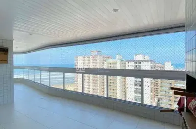 3 dorm, 2 suítes, 2 vagas, varanda gourmet com churrasqueira a carvão, vista mar