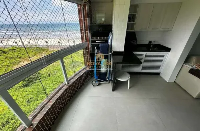 Frente mar! maravilhoso, mobiliado, porteira fechada 535 mil, 2 dormts, lazer
