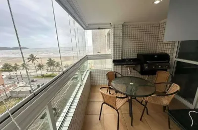 Frente mar porteira fechada 2 dormt sendo 1 suíte varanda gourmet só  r$595 mil