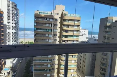 Excelente apto na aviação vista mar!3dorm,varanda gourmet envidraçada,com closet