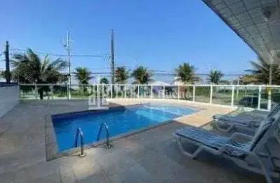 Frente mar e vista mar! todo mobiliado sacada gourmet 1 dormitório só 330 mil