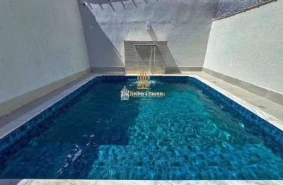 Canto do forte linda casa 3 dorms c/  piscina, 2 vagas, churrasqueira