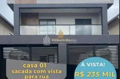 Casa condominio com sacada 2 dormitorios 1 vaga por apenas r$ 235 mil