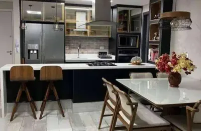 Lindo apartamento com móveis planejados com 90 m²  na vila assunção em sano andré, sendo 3 dormitórios, 1 suíte, varanda grill e 2 vagas.