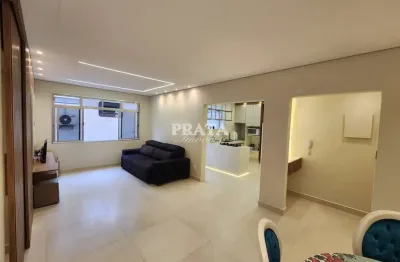 P da praia santos 2 dormitórios 1 suíte 1vg garagem fechada