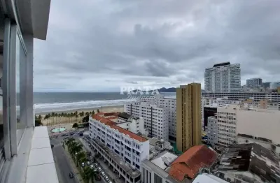 Gonzaga santos 2 dormitórios dependência de empregada vista mar
