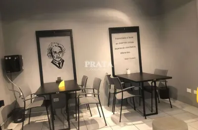 Embaré santos ponto comercial com mezanino em shopping