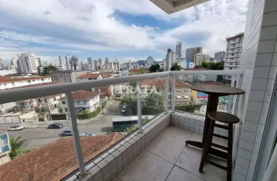 Boqueirão santos 1 suíte 1 vaga garagem demarcada mobiliado