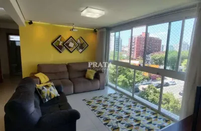 Marapé santos 3 dormitórios 1 suíte 2 vagas garagem