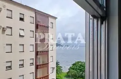 Embaré santos 2 dormitórios 1 vaga de garagem vista mar lateral