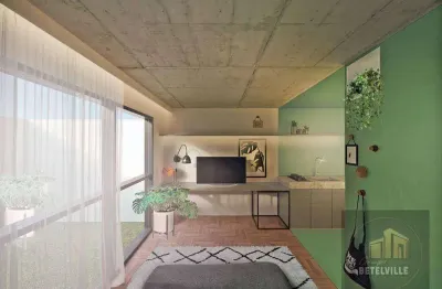Studio com 1 dormitório à venda por r$ 219.078,36 - cajuru - curitiba/pr