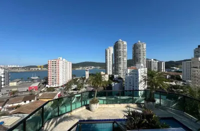 Cobertura duplex, santos ponta da praia, com 4 dormitórios, 2 suítes vista mar.