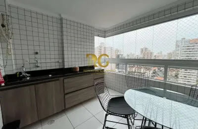 Apartamento mobiliado no campo da aviação, em praia grande.