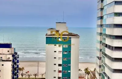 Apartamento novo com vista mar a 100 metros da praia na tupi em praia grande.