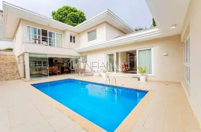 Casa em condomínio fechado com 4 quartos para alugar na rua prodócimo lago, 1281, taboão, curitiba, 502 m2 por r$ 15.000