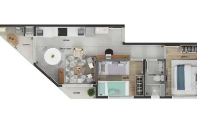 Apartamento com 2 quartos à venda na rua professor joão mazzarotto, 526, capão raso, curitiba, 46 m2 por r$ 470.151