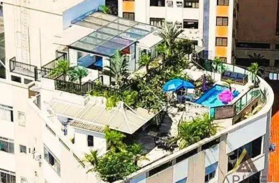Cobertura cinematografica com 600m¹ - 06 dormitórios - piscina - capela - lounge - canil - sauna - 06 vagas fechadas por r$ 3.190m - ponta da praia