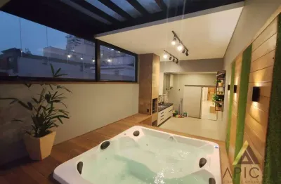 !!!cobertura penthouse!!! com 3 dormitórios à venda, 191 m² por r$ 1.799.000 - campo grande - santos/sp