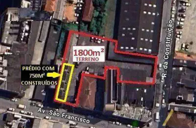 Maravilhoso imovel comercial com terreno de 1800m² de áera & prédio  com 750m² construídos - totalizando 2300 metros - venda - locação - centro/santos