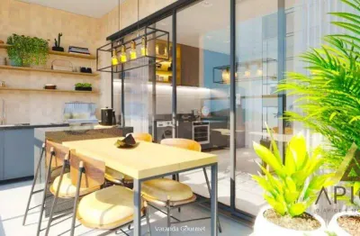 !!oportunidade!! lindo apartamento lançamento com 65m² úteis - 02 dorm. sendo 01 suíte - 02 w.c- varanda  gourmet - lazer completo - 01 vaga demarcada