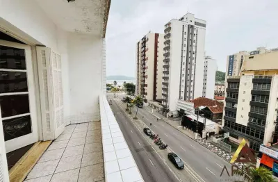 Excelente apartamento com vista mar - 78m² úteis - 02 dorms - varanda - 02 wc - dependência  de serviço por r$ 299 mil - itararé/s.v