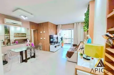 Lindo apto. alto padrão com 100m² úteis - 02 dorms. sendo 01 suíte - vrd. gourmet - suíte de serviç0/office - lazer completo por r$ 989 mil - gonzaga