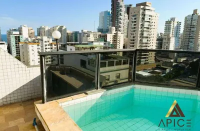 Cobertura com 2 dormitórios à venda, 112 m² por r$ 949.000,00 - gonzaga - santos/sp