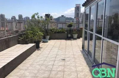 Cobertura com 3 dormitórios à venda, 273 m² por r$ 815.000,00 - boqueirão - santos/sp
