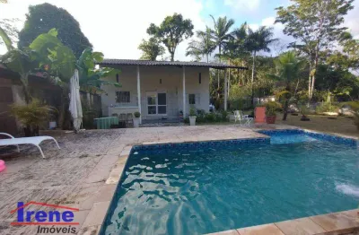 Chácara com 4 dormitórios à venda, 1250 m² por r$ 640.000,00 - jardim aguapeú - itanhaém/sp
