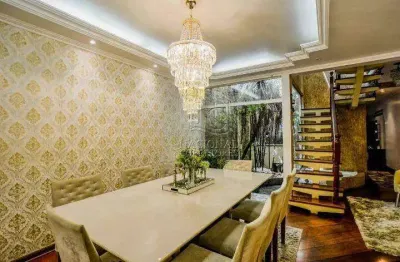 Sobrado semi mobiliado com 3 dormitórios e 1 suíte à venda, 273 m² por r$ 1.200.000 - vila linda - santo andré/sp