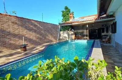 Casa para venda em itanhaém, balneário tupy, 3 dormitórios, 1 suíte, 2 banheiros, 2 vagas