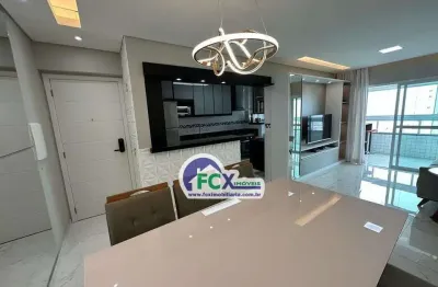 Apartamento para venda em praia grande, caiçara, 2 dormitórios, 1 suíte, 1 banheiro, 2 vagas