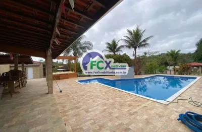 Chácara para venda em peruíbe, parque serra mar, 2 dormitórios, 2 suítes, 1 banheiro, 5 vagas