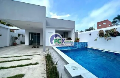 Casa para venda em itanhaém, balneário tupy, 3 dormitórios, 2 suítes, 1 banheiro, 3 vagas